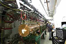 Drift-tube linac in the Spallation Neutron Souce linear accelerator tunnel. 