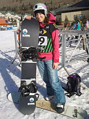 In addition to her work at NETL, Alexandra Ale is a champion snowboarder.