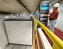 The first modules of the NOvA detector in Minnesota, still under construction, are taking data.