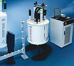 Ames Laboratory will acquire a Dynamic Nuclear Polarization (DNP)-NMR instrument. DNP-NMR combines two techniques, electron paramagnetic resonance (EPR) spectroscopy with NMR, producing more sensitive, rapid research results. Photo courtesy of Bruker.
