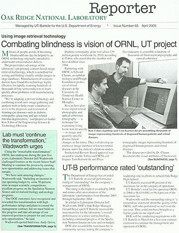 April 2005 Reporter cover