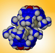 Frustrated with toluene, bowl-shaped calixarene molecules (modeled in blue) can cradle carbon dioxide (yellow spheres).