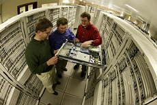 At the William R. Wiley Environmental Molecular Sciences Laboratory, this new supercomputer operates 9,200 times faster than a PC.