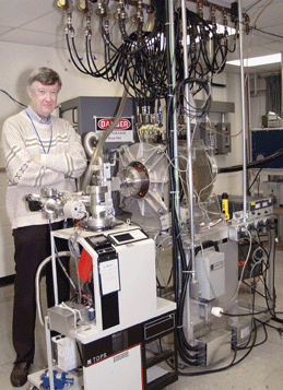 John Schmidt with the Plasma Sterilization apparatus