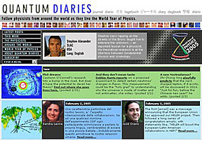 Quantum Diaries screen shot