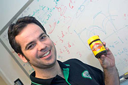 Aussie Native Ross Young keeps a stash of Vegemite handy for taming cravings while puzzling through problems in theoretical nuclear physics.