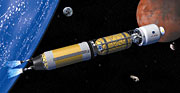 Several Center for Space Nuclear Research projects focus on Nuclear Thermal Rockets (NTR) such as the one shown here.