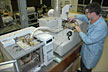 Kirk Gerdes working on some analytical equipment (a GC-ICP/MS) 