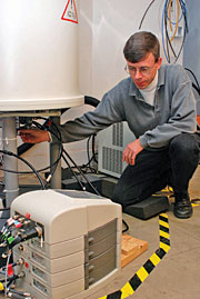 Klaus Schmidt-Rohr, a chemist at the U.S. Department of Energy’s Ames Laboratory, used solid-state nuclear magnetic resonance spectroscopy to examine the role citrate plays in bone composition, work that may help scientists better understand and treat or prevent bone diseases such as osteoporosis.