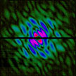 Diffraction pattern of a single soot particle. (Image by Duane Loh et al)