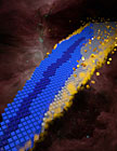 This image represents the nuclear landscape, with isotopes arranged by an increasing number of protons (up) and neutrons (right). The dark blue blocks represent stable isotopes.