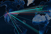 INL's Sophia tool visualizes network communications to help detect anomalies.
