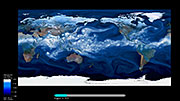 A Community Atmosphere Model version 5 (CAM5) visualization of water vapor.