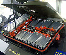 A battery pack for a Nissan Leaf.