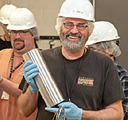David Radford delivers the germanium oxide detectors to the Majorana Demonstrator project.