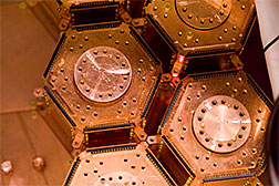 The CDMS experiment uses particle detectors made of germanium and silicon crystals.