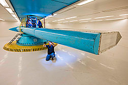 Sandia National Laboratories recently completed the renovation of five large-scale test facilities, including this Centrifuge, which are critical to Sandia’s stockpile stewardship and national security work. (Photo by Randy Montoya)