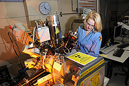 Dr. Melissa Teague, an INL materials engineer, pioneered advanced microscopy on irradiated nuclear fuel.