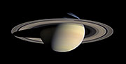 Results from Sandia National Laboratories’ Z machine provides hard data for an 85-year-old theory that could correct mistaken estimates of the planet Saturn’s age. (Image courtesy of NASA/JPL/Space Science Institute)