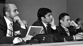 Global Venture Challenge participants take in the competition.