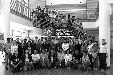 The neutron scattering school students and hosts:  Keeping the SNS running for them.