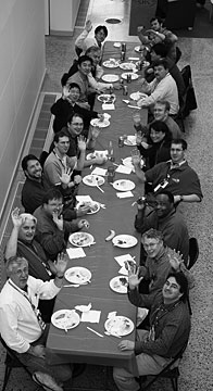 The Neutron Sciences Directorate had its annual holiday luncheon on December 2 at the Spallation Neutron Source. Many turkeys were consumed on long, long tables. 