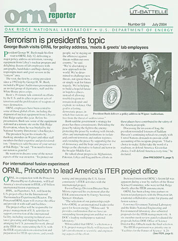 July 2004 ORNL Reporter