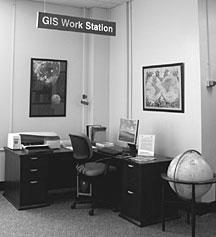 ORNL staff members have a trove of geographical tools at their disposal in this quiet corner of the library.