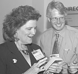 The Spallation Neutron Source’s Kathy Rosenbalm was among the latest group of SEA winners for her work with this spring’s  2005 Particle Accelerator Conference. She’s shown with conference chair Norbert Holtkamp.