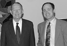 ORNLs Jeff Muhs (right) helped Senator Lamar Alexander shape the U.S. science competitiveness and energy initiatives.