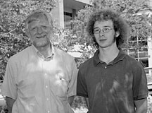 UT-Battelle Scholarship winner Mark Platfoot (right) with dad, John.